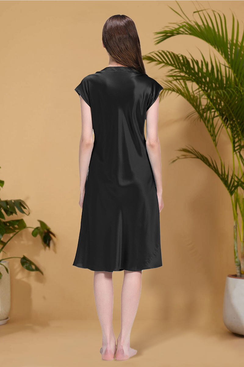 Mulberry Silk V-Neck Nightgown – Silk&Seta Sensation Mulberry Silk V-Neck Nightgown – Silk&Seta Sensation