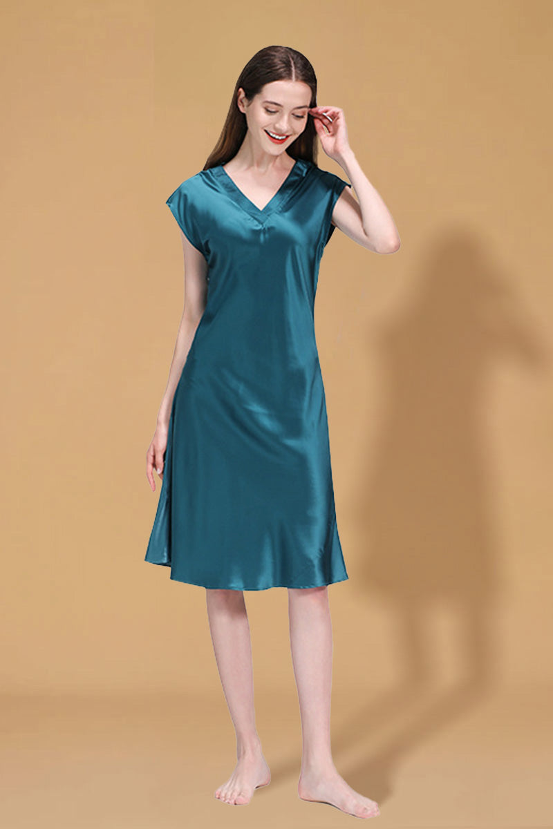 Mulberry Silk V-Neck Nightgown Silk&Seta Sensation Mulberry Silk V-Neck Nightgown Silk&Seta Sensation