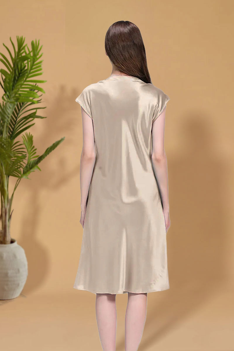 Mulberry Silk V-Neck Nightgown