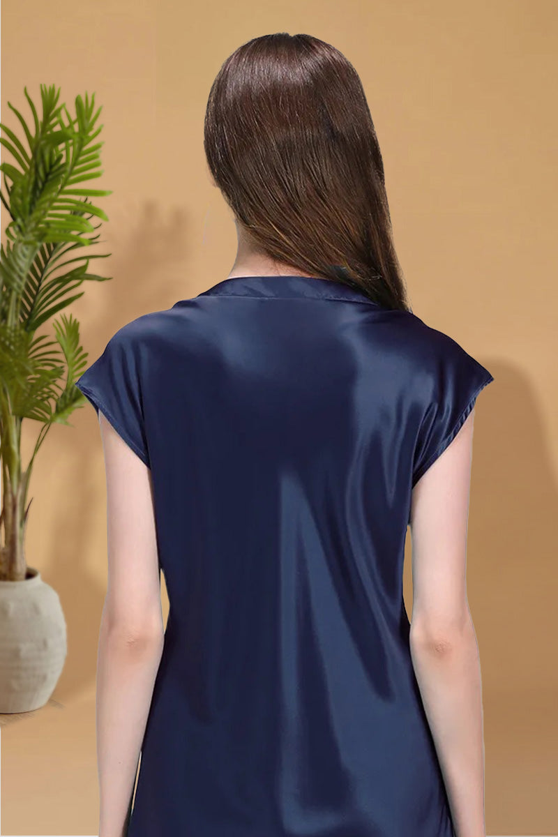 Mulberry Silk V-Neck Nightgown